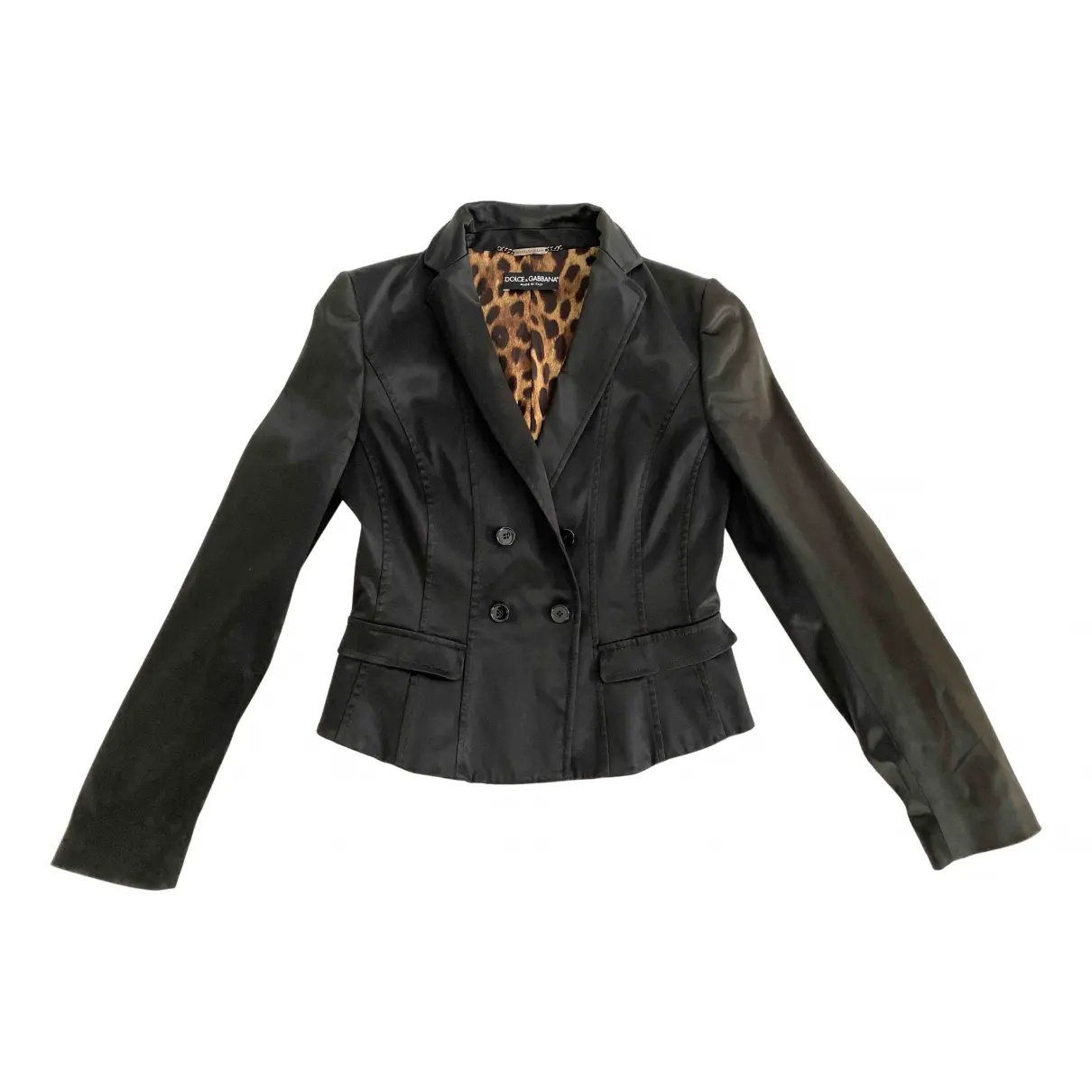 Black Synthetic Jacket Dolce & Gabbana