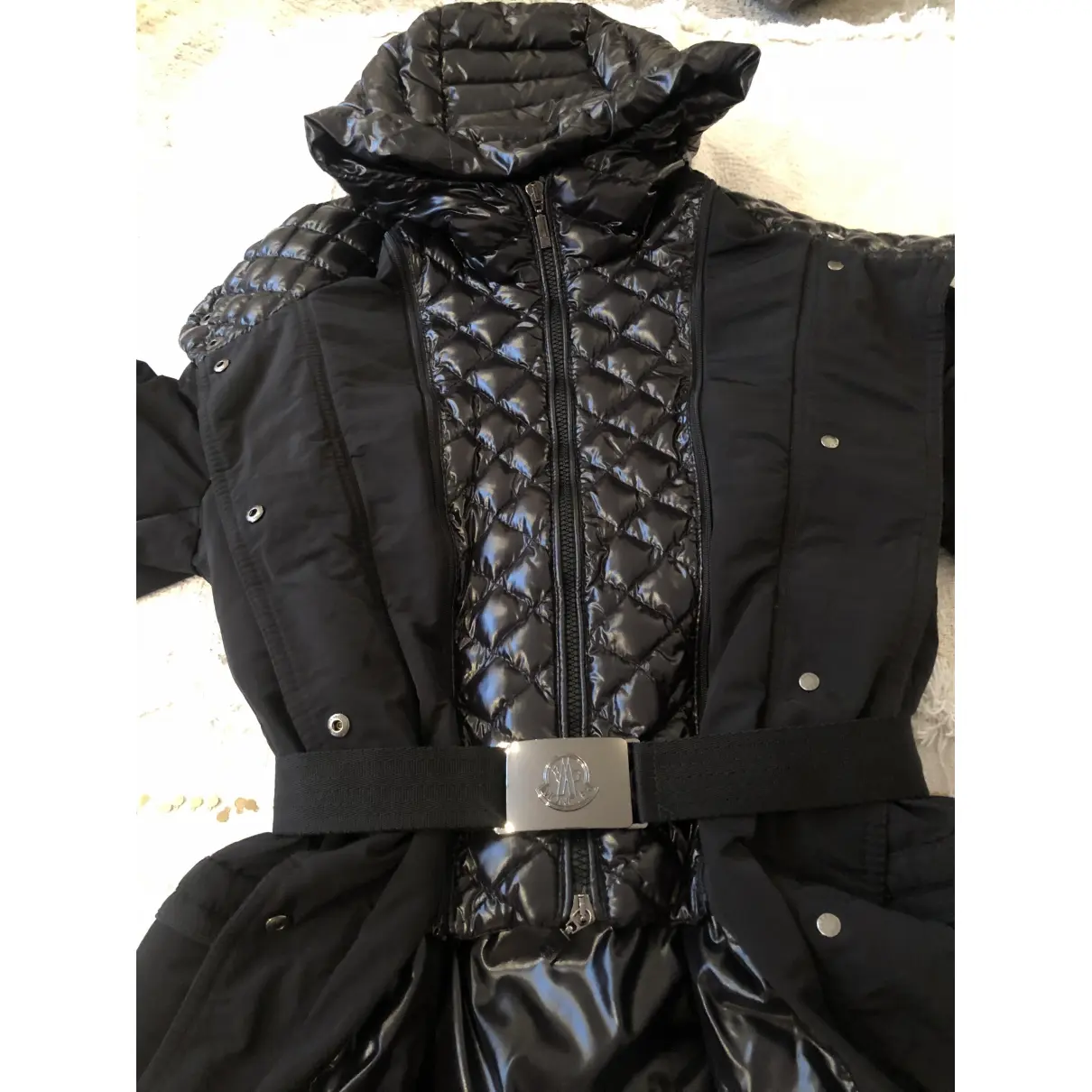Buy Moncler Black Synthetic Coat online