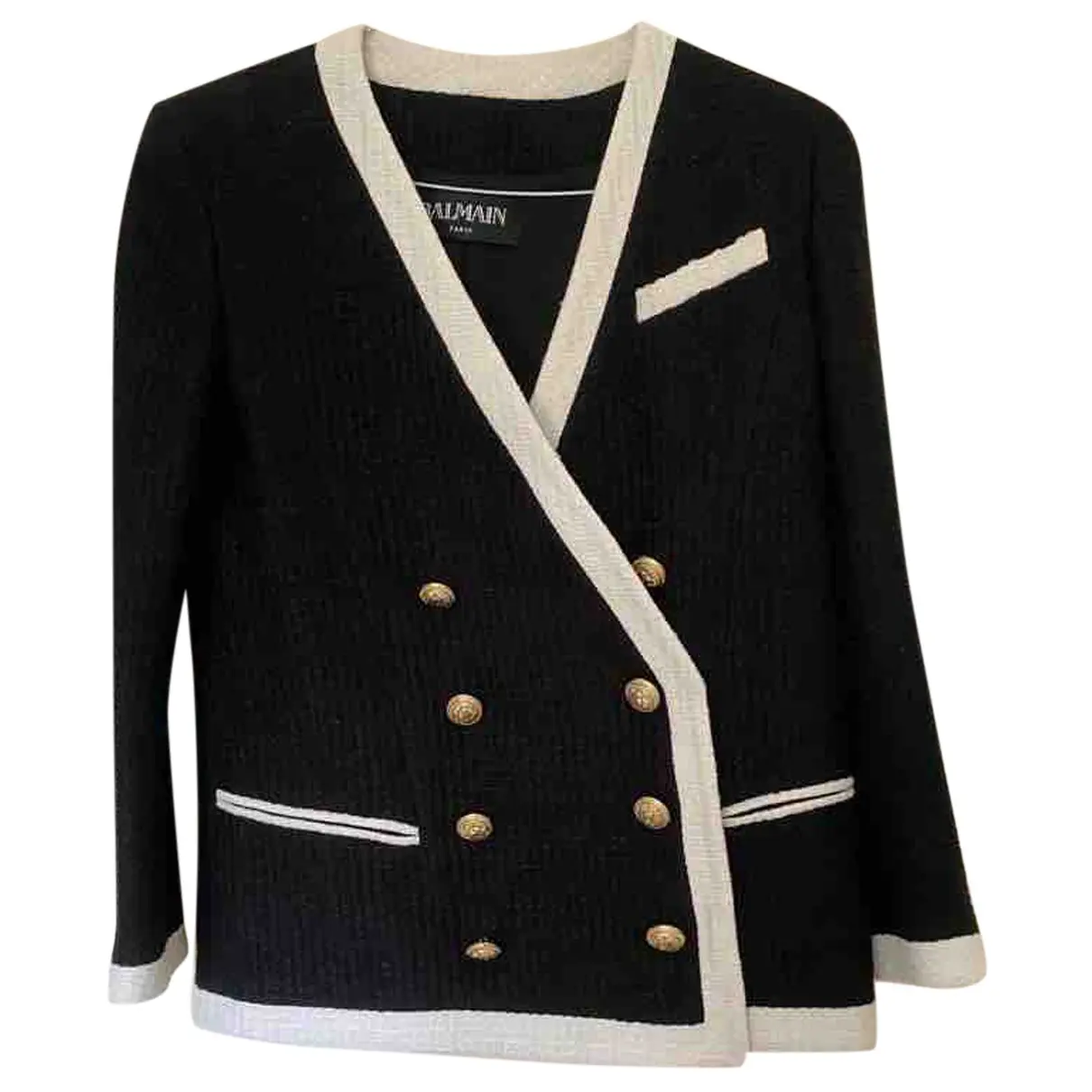 Black Tweed Jacket Balmain