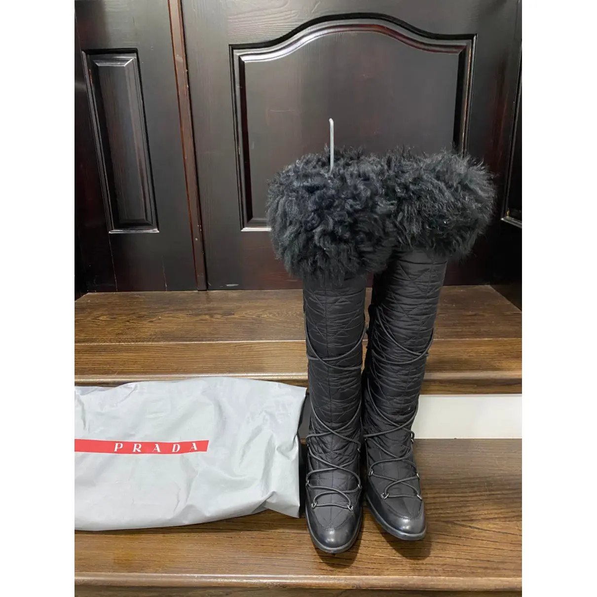 Buy Prada Tweed riding boots online