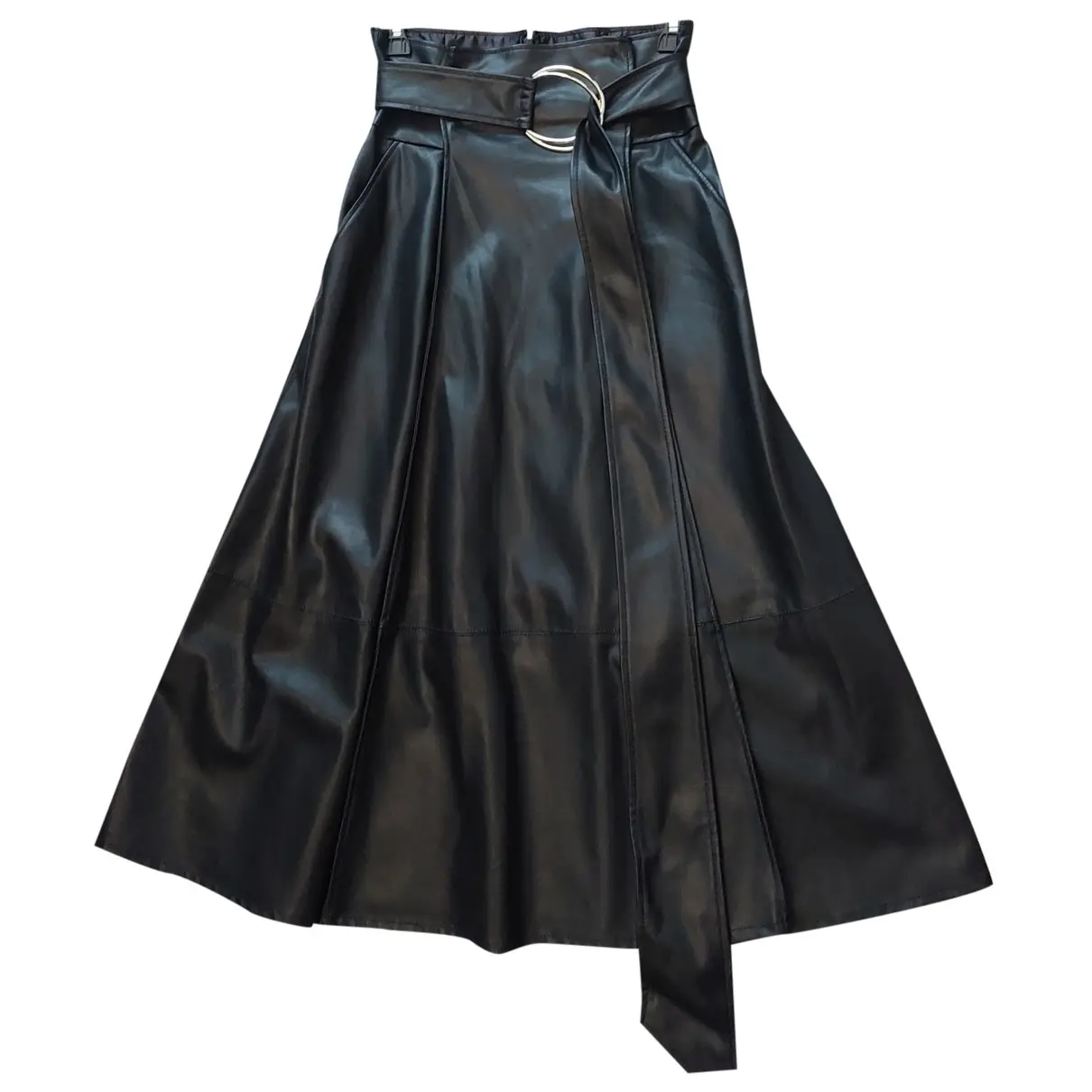 Vegan leather mid-length skirt Elisabetta Franchi