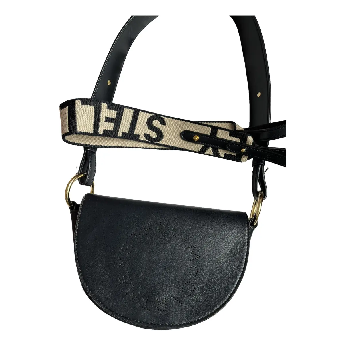 Logo vegan leather crossbody bag