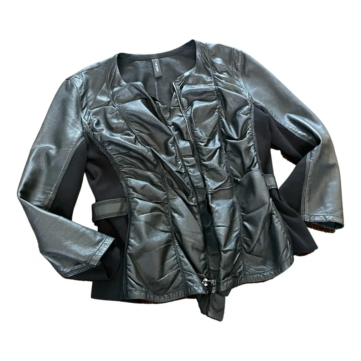 Vegan leather biker jacket Marc Cain