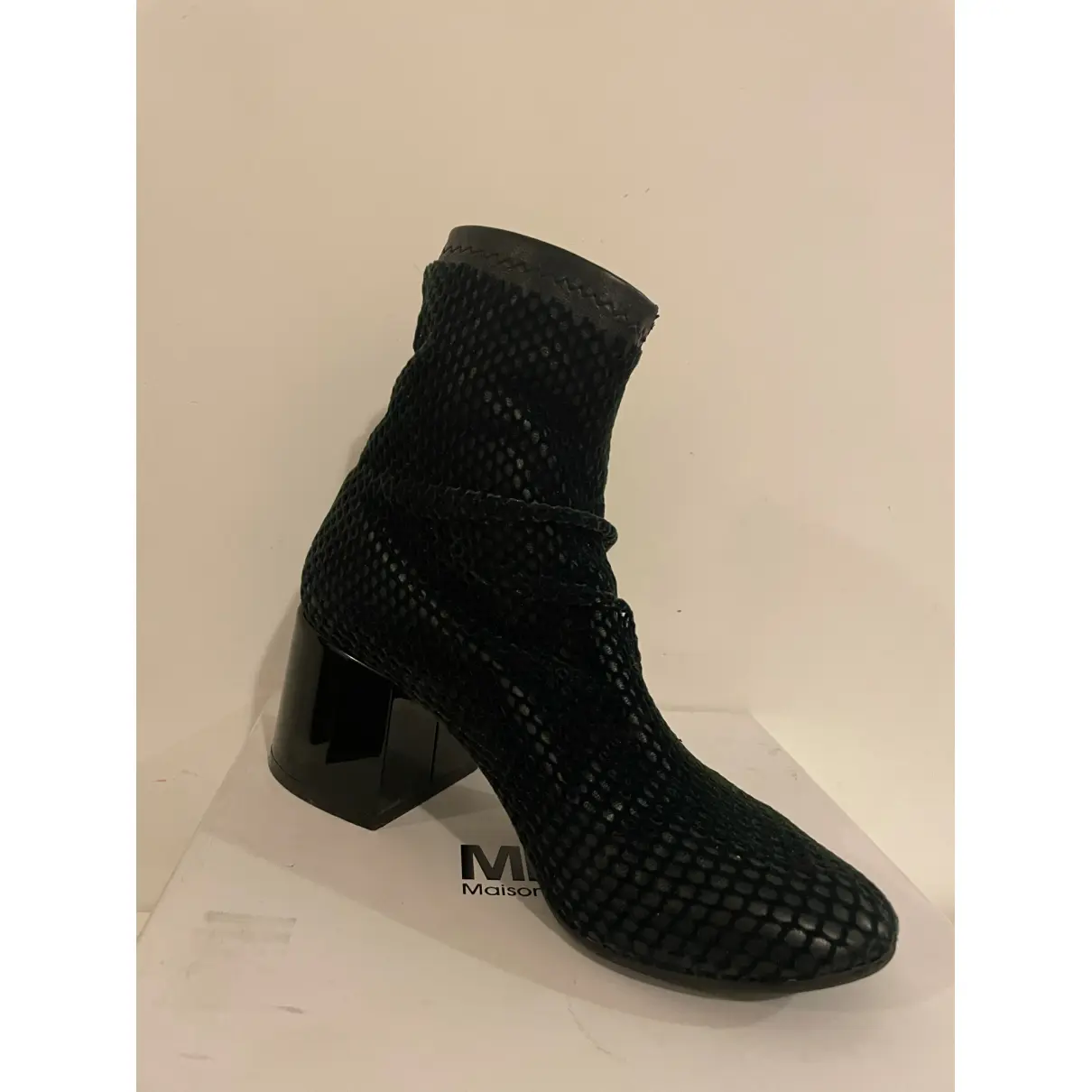 Buy MM6 Vegan leather ankle boots online
