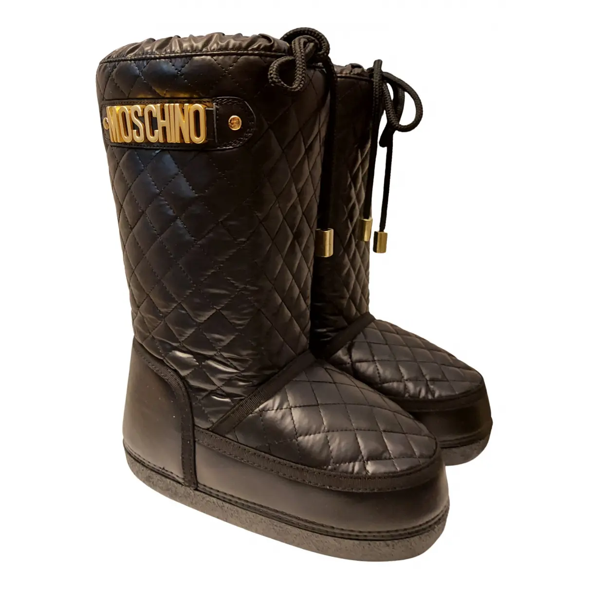 Vegan leather boots Moschino