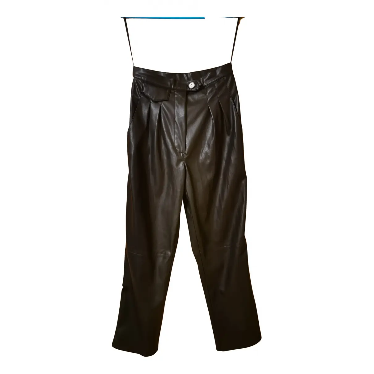 Vegan leather straight pants Nanushka