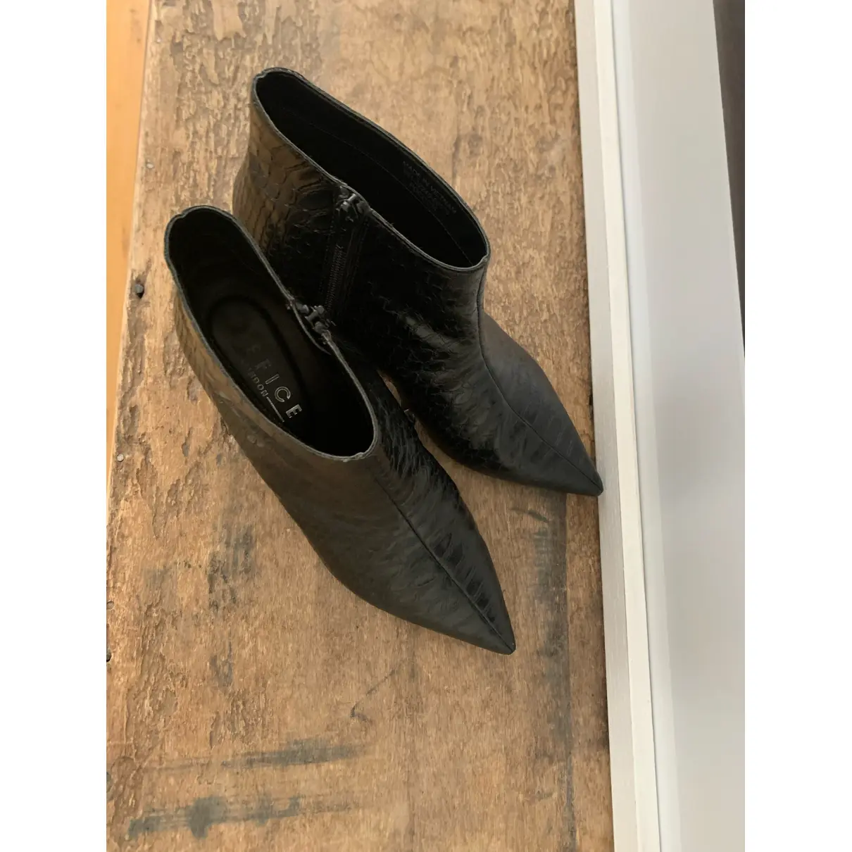 Vegan leather ankle boots Office London