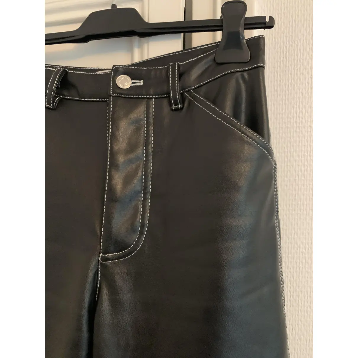 Buy SIMONETT Vegan leather straight pants online
