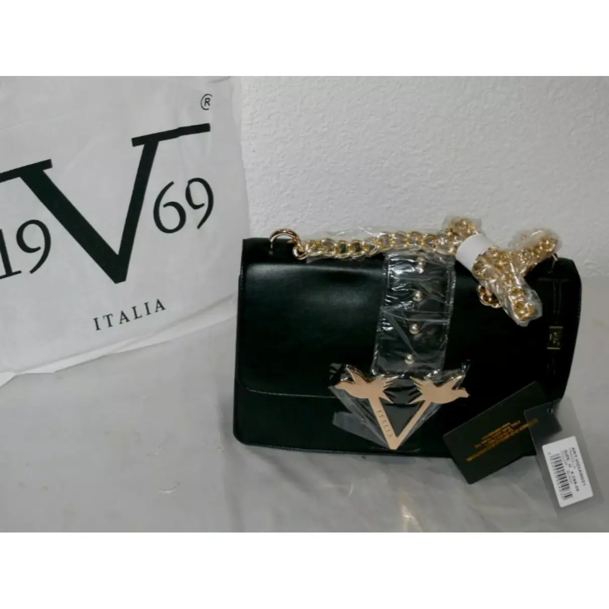 Vegan leather crossbody bag Versace