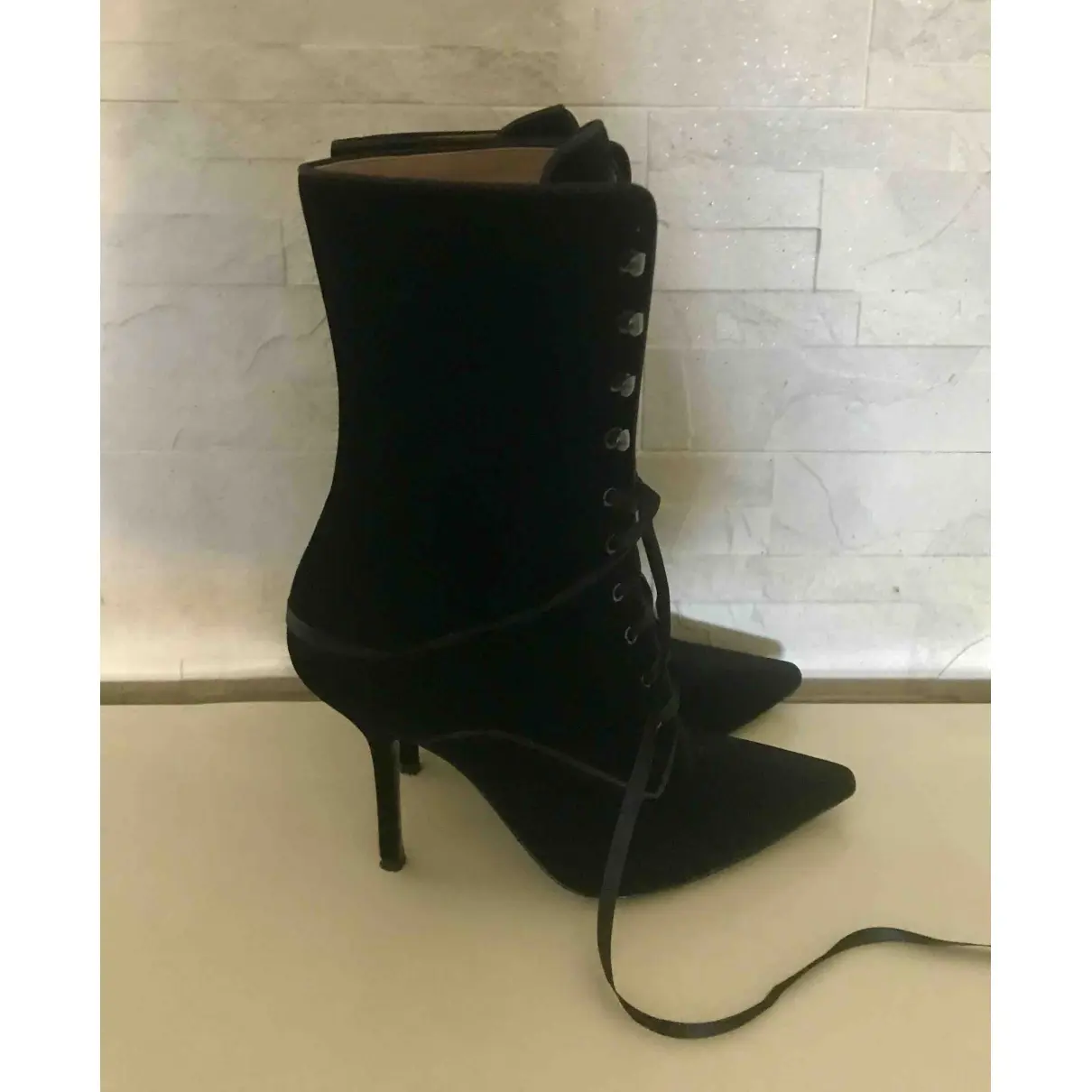 Alberta Ferretti Velvet ankle boots for sale