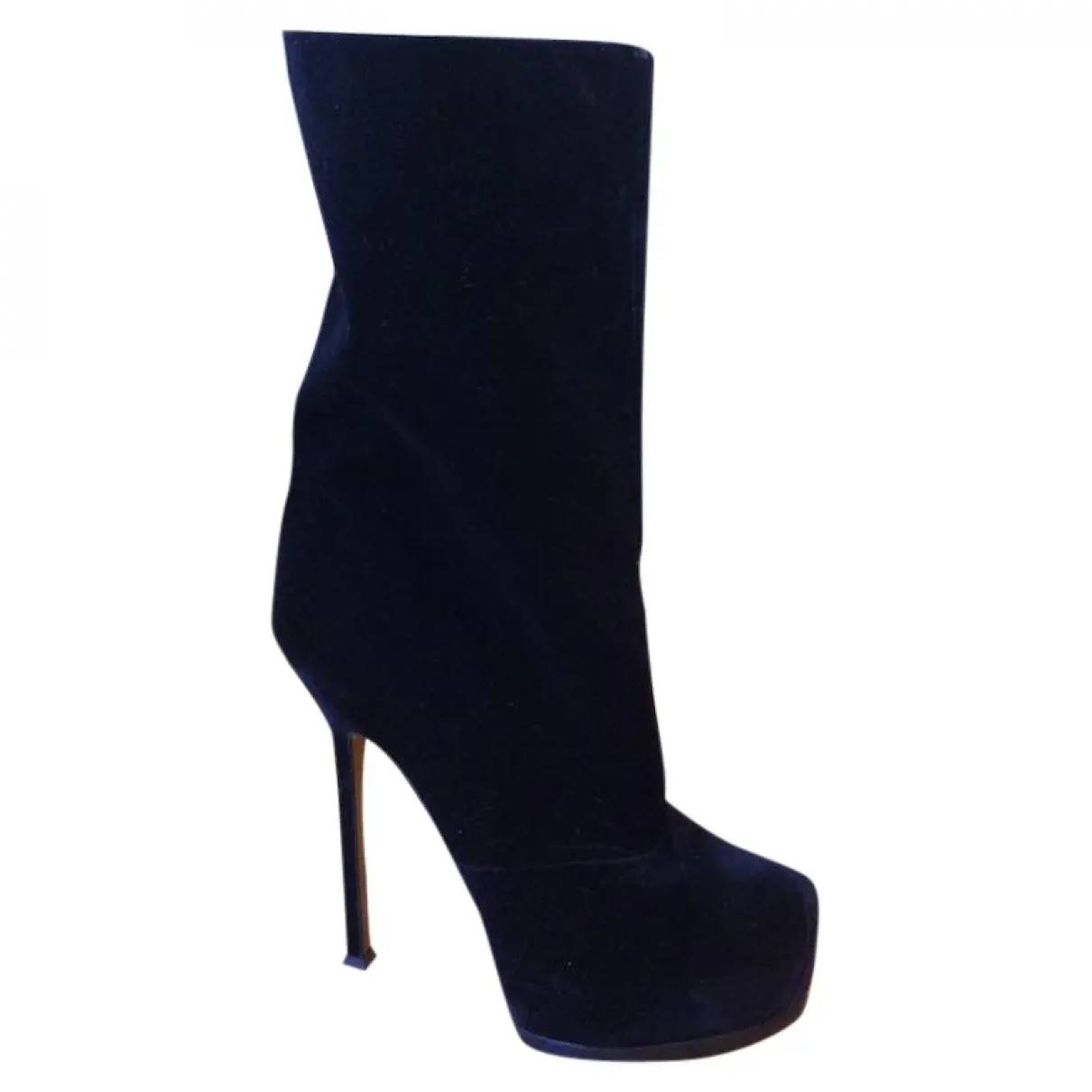 Black Velvet Ankle boots Yves Saint Laurent