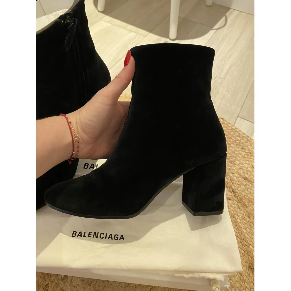 Velvet ankle boots Balenciaga