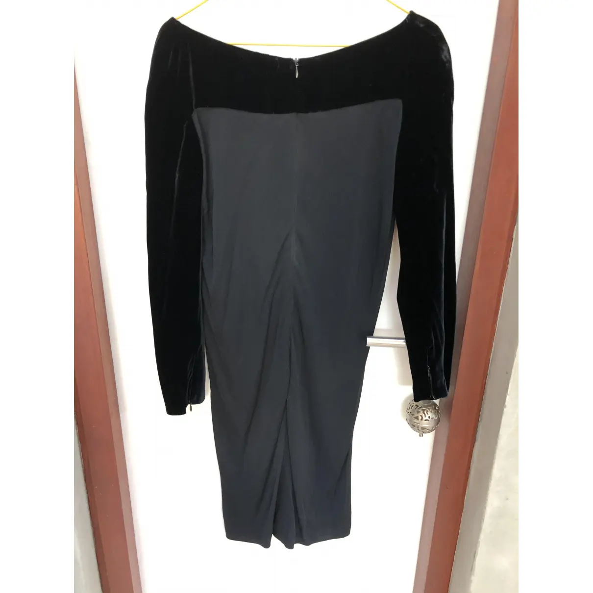 Buy Balenciaga Velvet mid-length dress online - Vintage