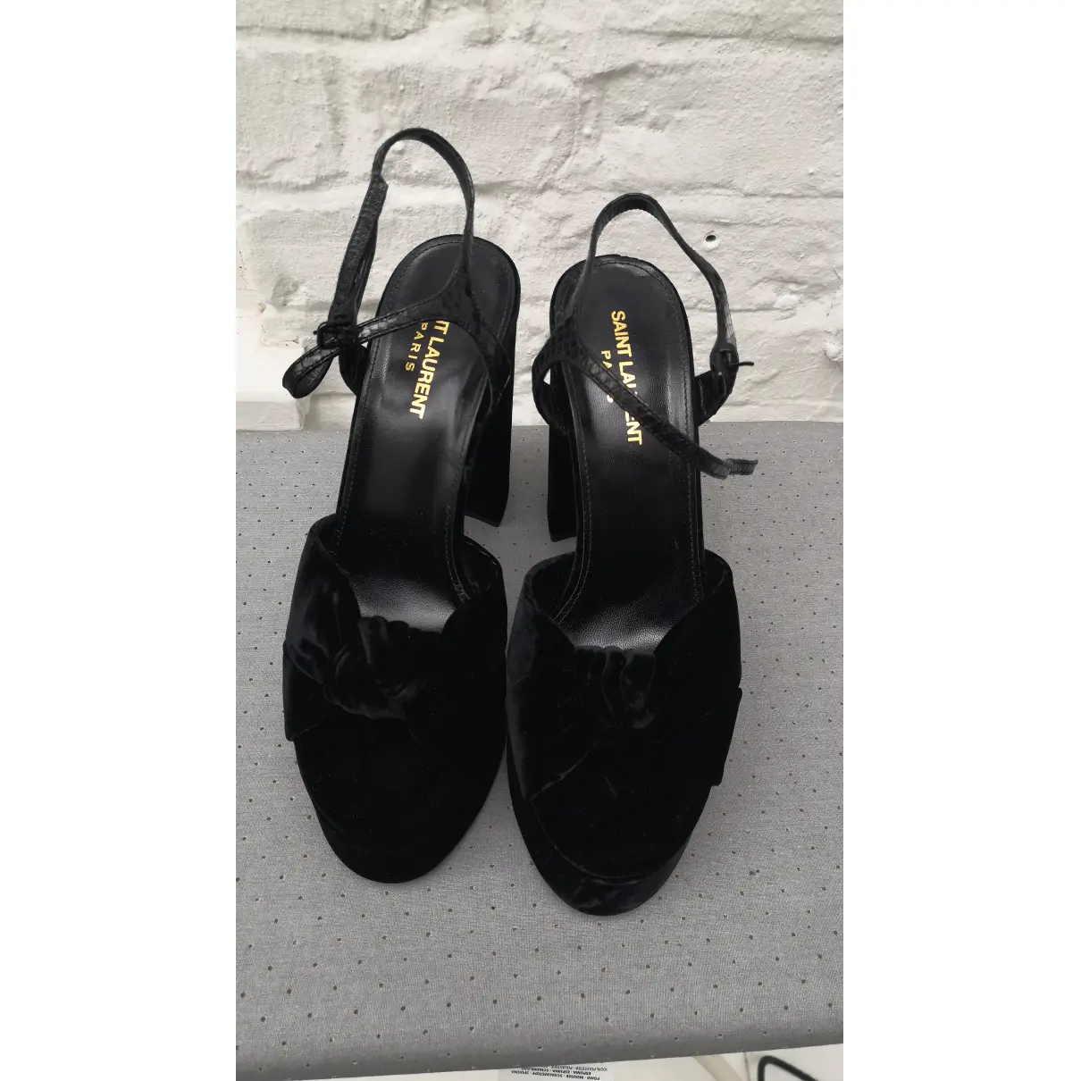 Buy Saint Laurent Bianca velvet sandal online