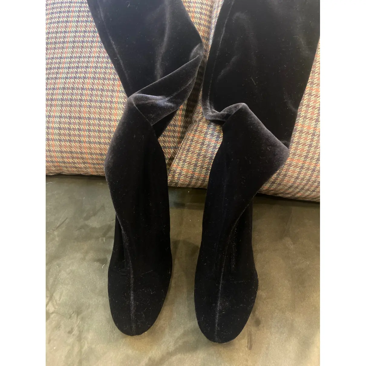 Buy Carolina Herrera Velvet riding boots online