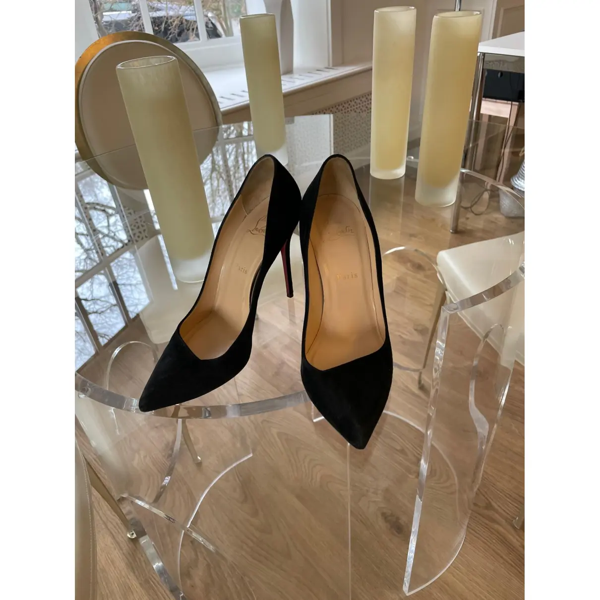 Buy Christian Louboutin Corneille velvet heels online