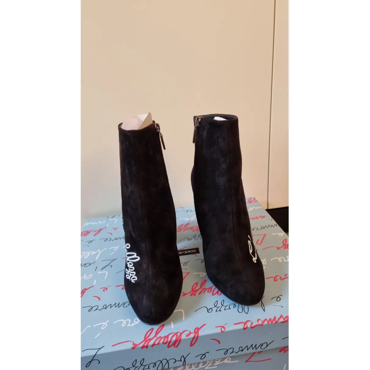 Buy Dolce & Gabbana Velvet ankle boots online