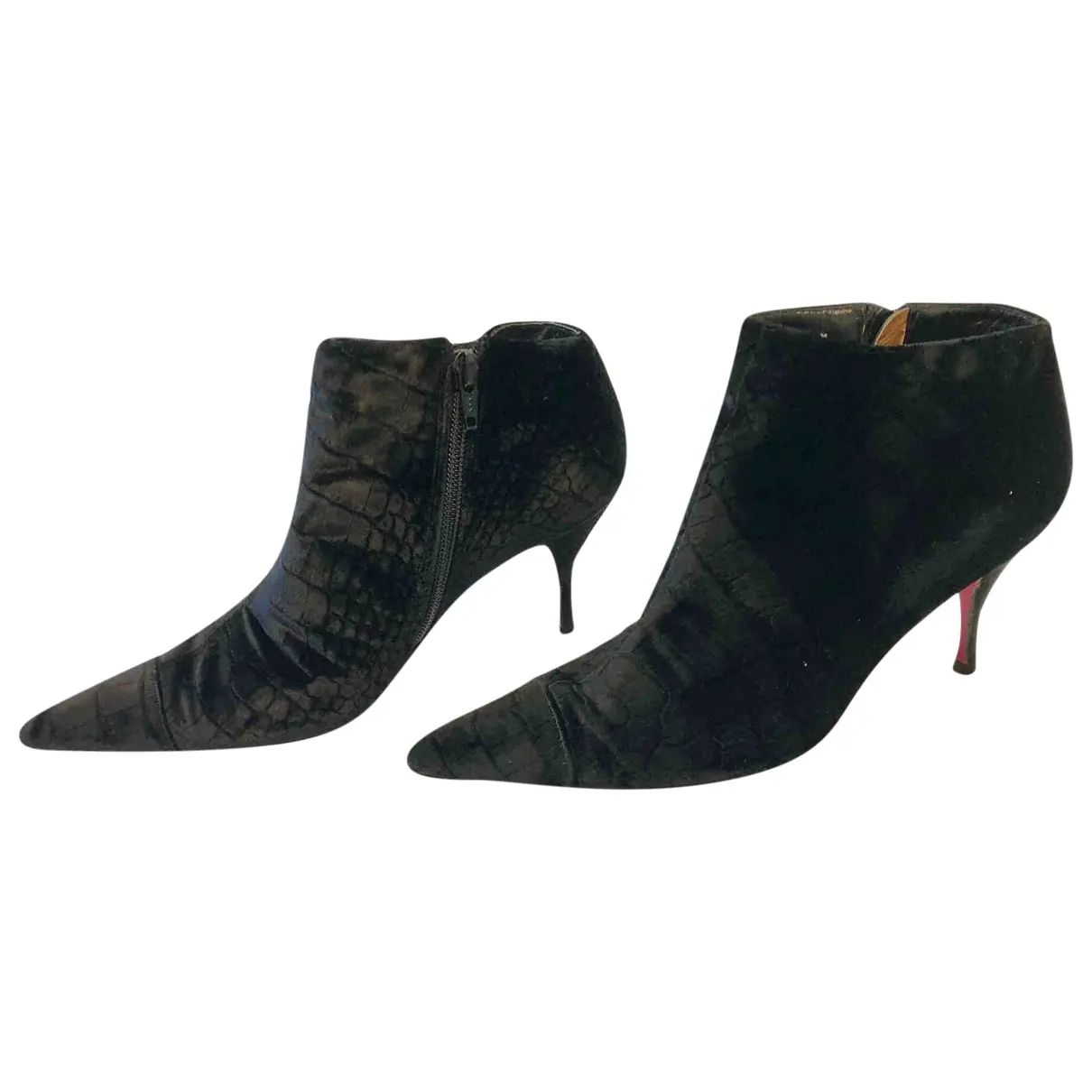 Velvet ankle boots Emanuel Ungaro - Vintage