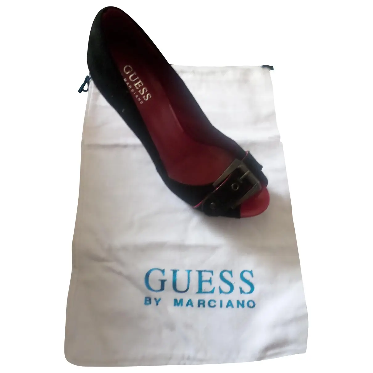 Buy GUESS Black Velvet Heels online