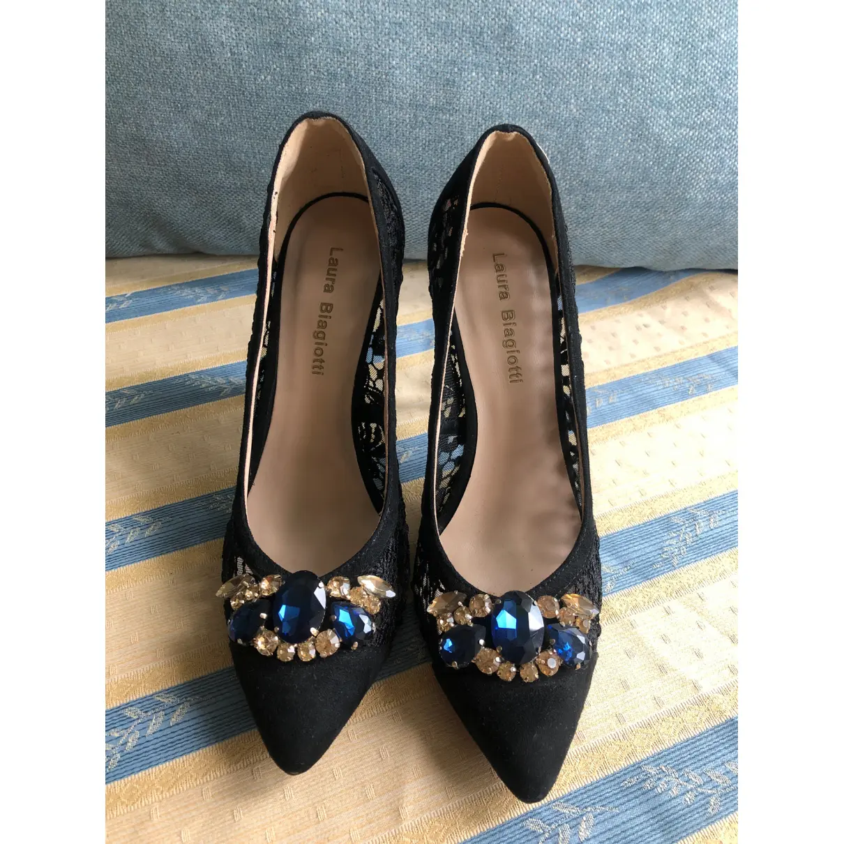 Buy LAURA BIAGIOTTI Velvet heels online