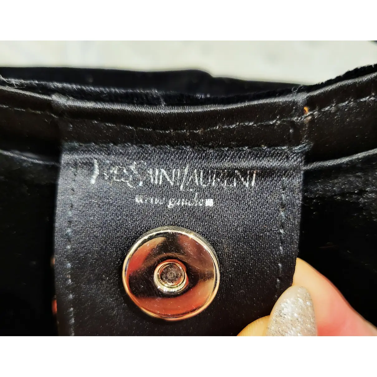 Buy Yves Saint Laurent Mombasa velvet handbag online