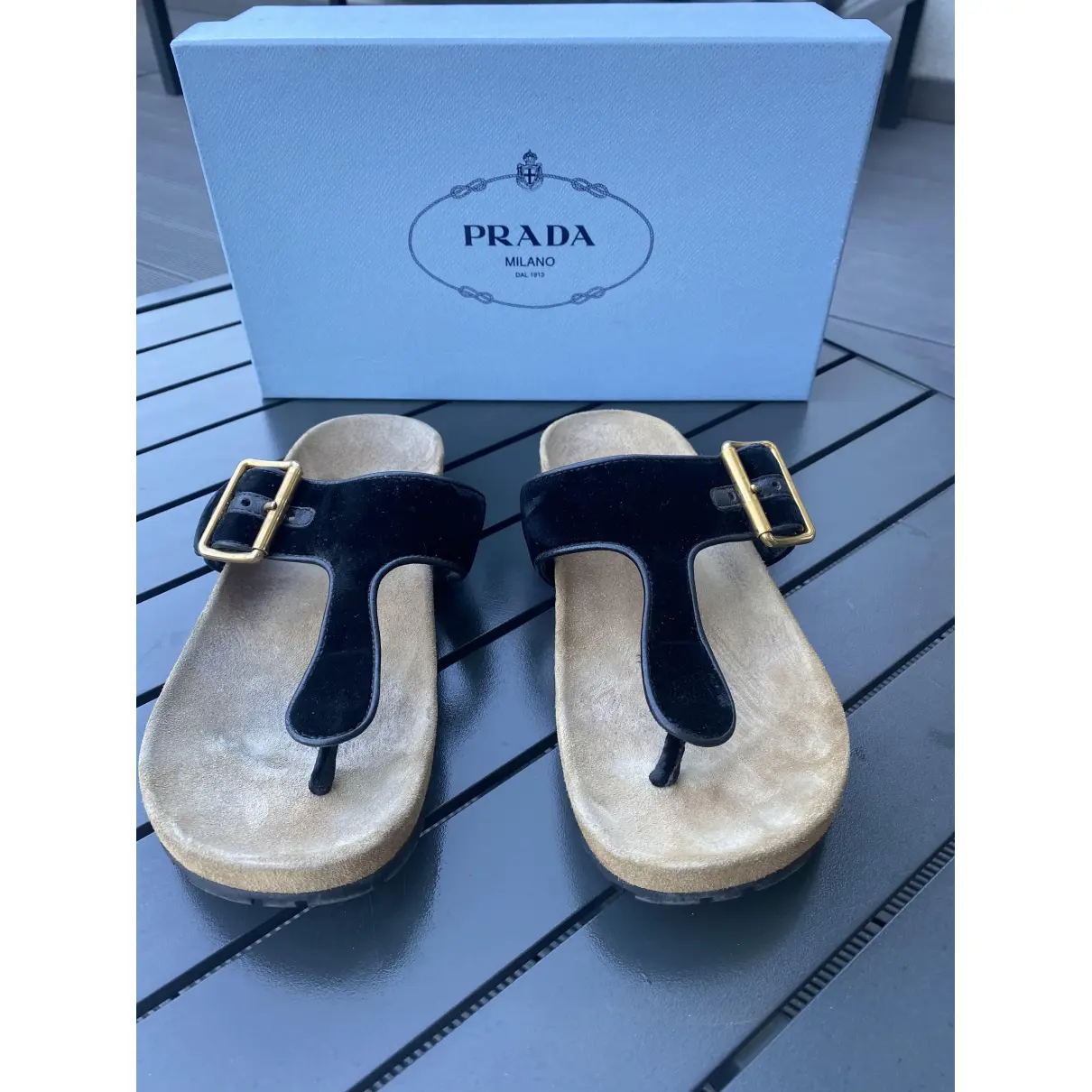 Velvet sandal Prada