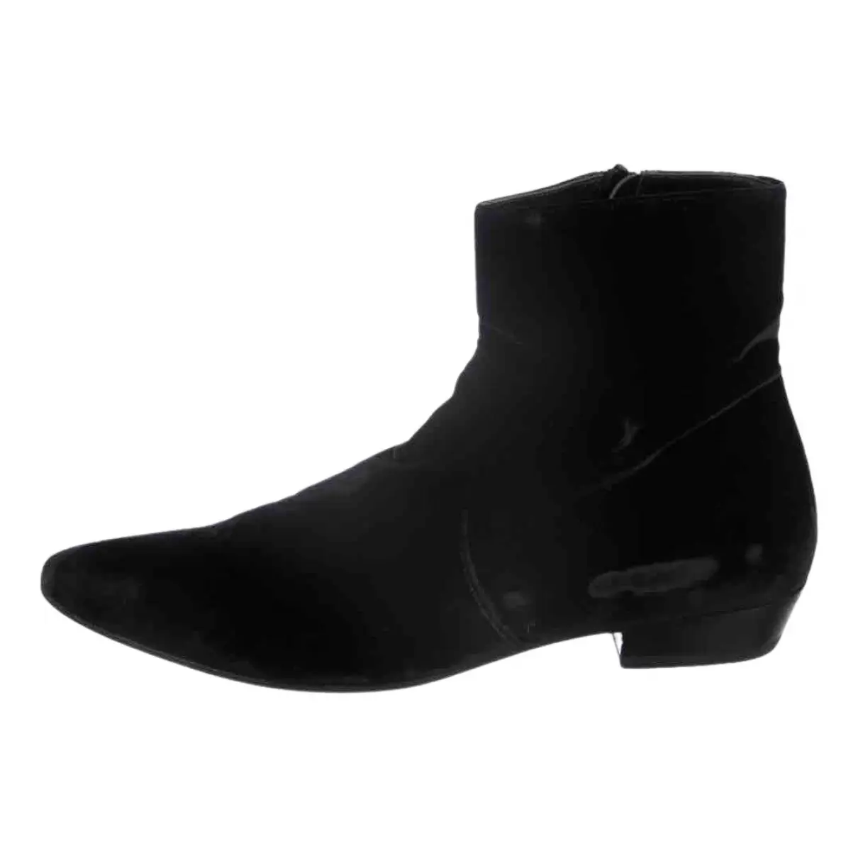 Velvet boots Saint Laurent