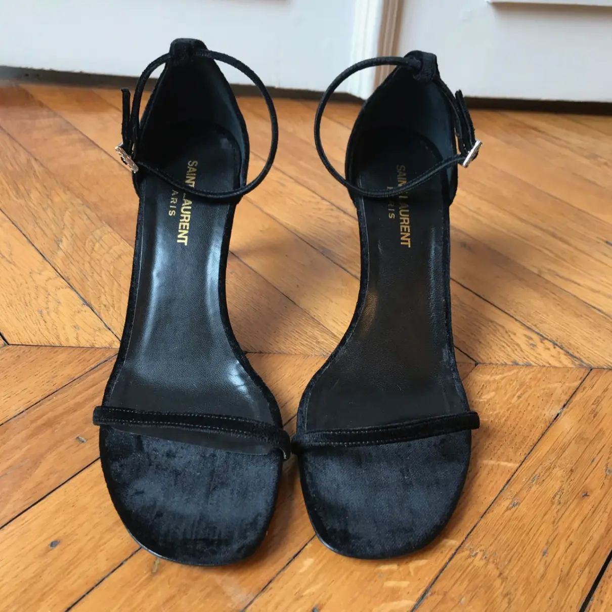 Buy Saint Laurent Velvet sandals online