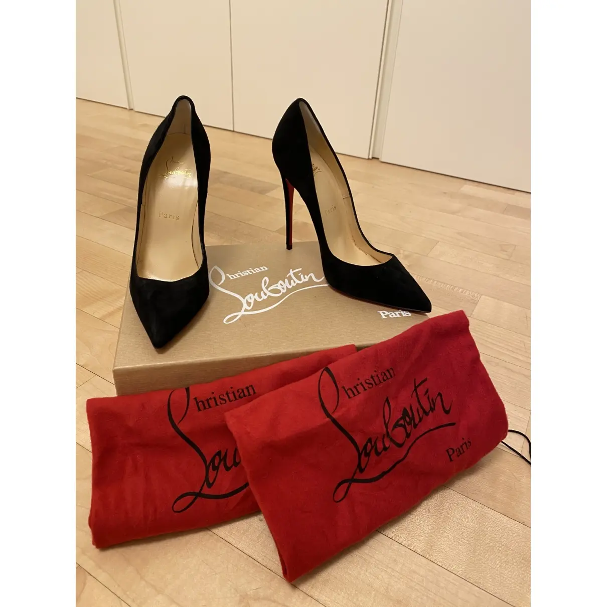Christian Louboutin So Kate  velvet heels for sale
