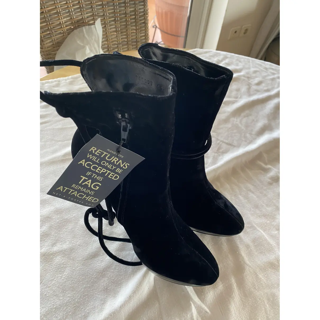 Buy Stella McCartney Velvet ankle boots online