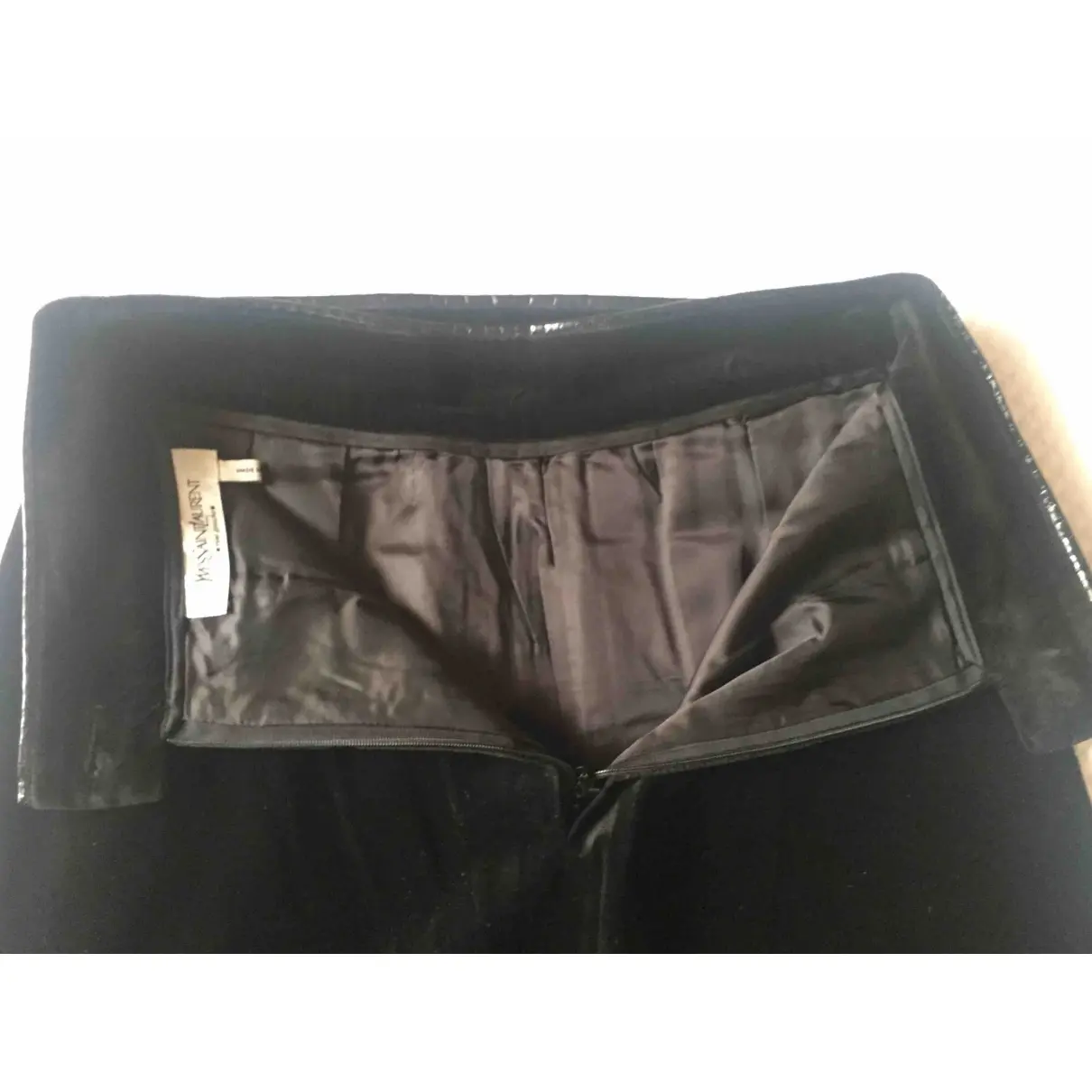 Buy Yves Saint Laurent Velvet mid-length skirt online - Vintage