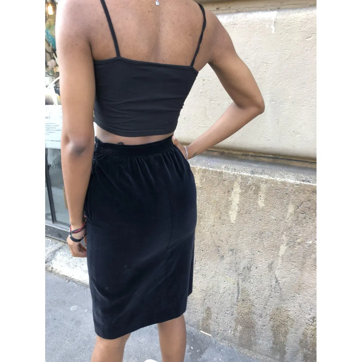 Velvet mid-length skirt Yves Saint Laurent - Vintage
