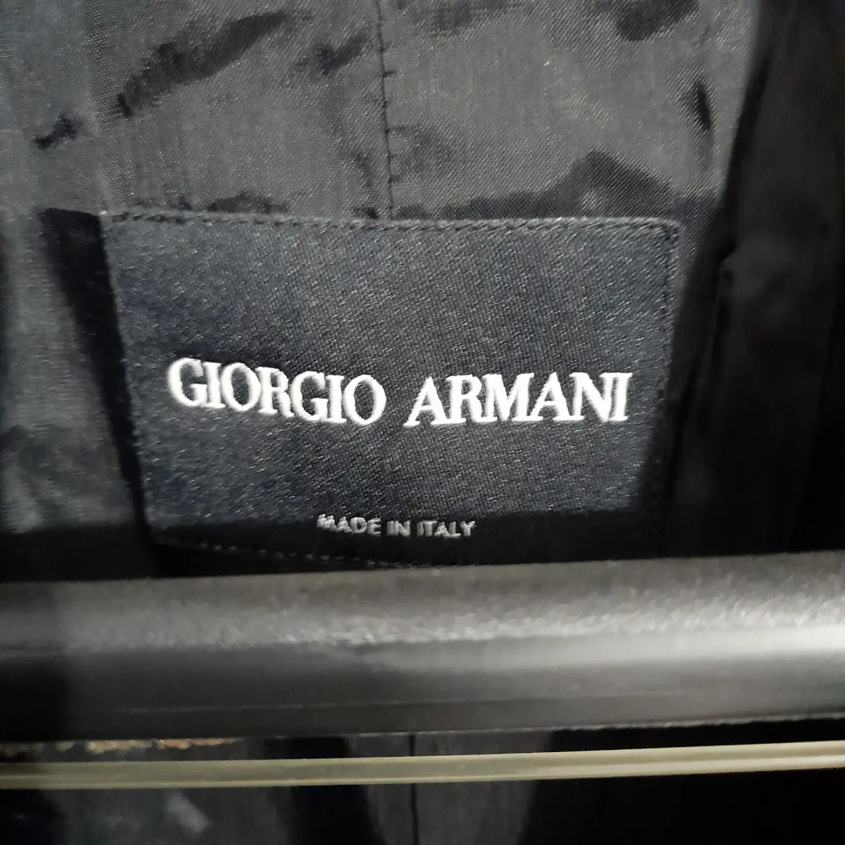 Black Viscose Jacket Giorgio Armani