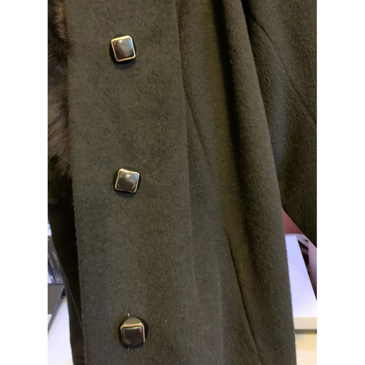 Wool biker jacket Agnona - Vintage