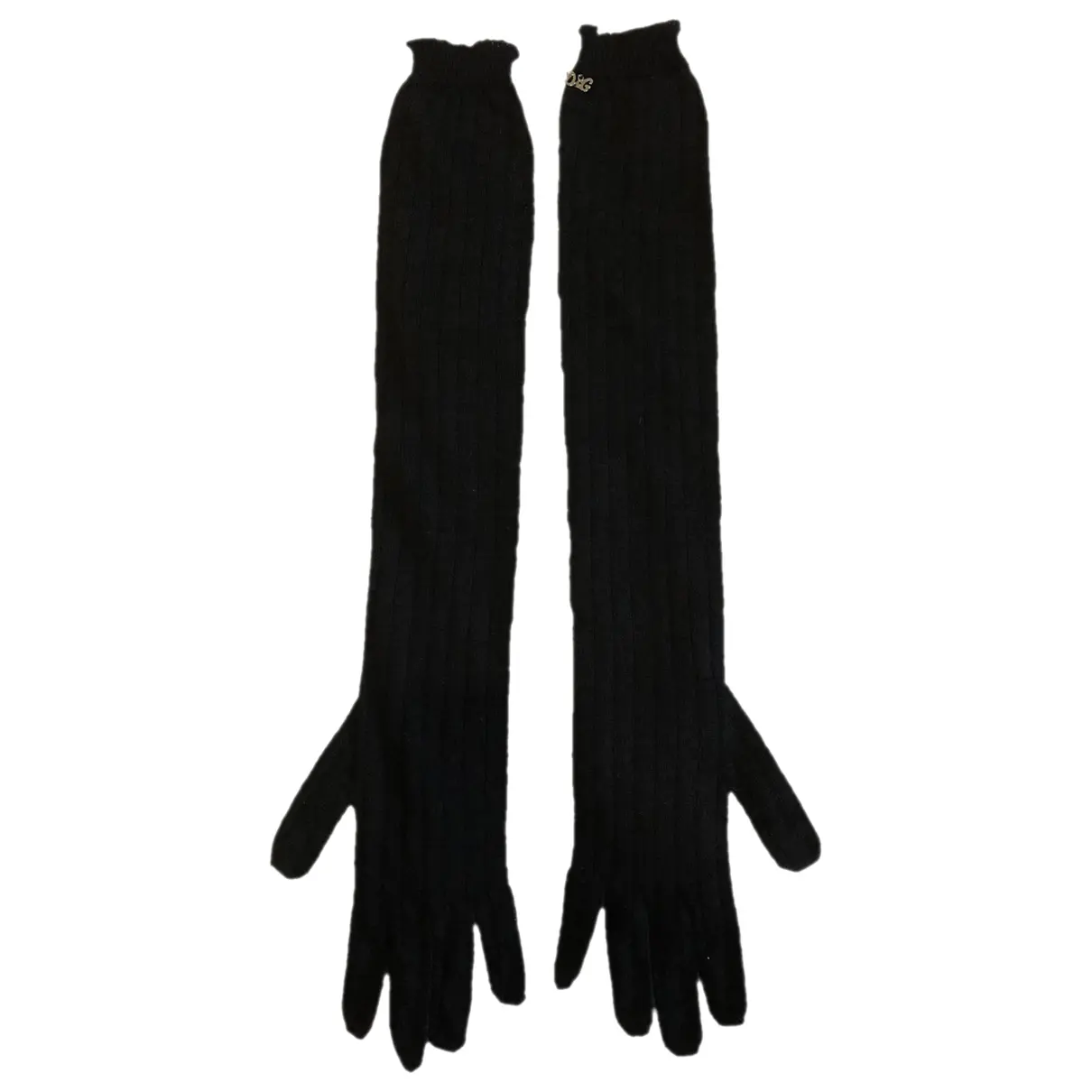 Wool long gloves