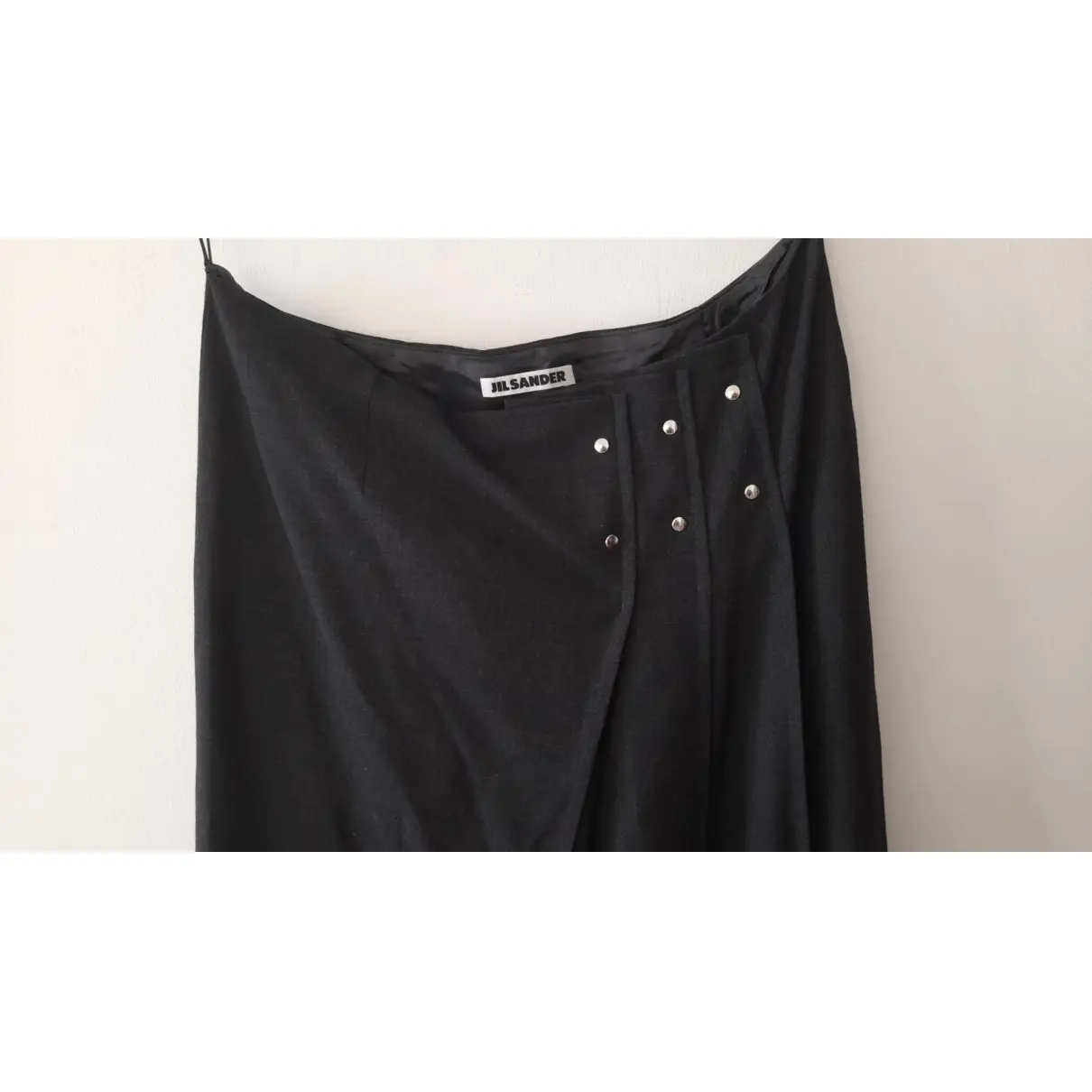 Buy Jil Sander Wool maxi skirt online