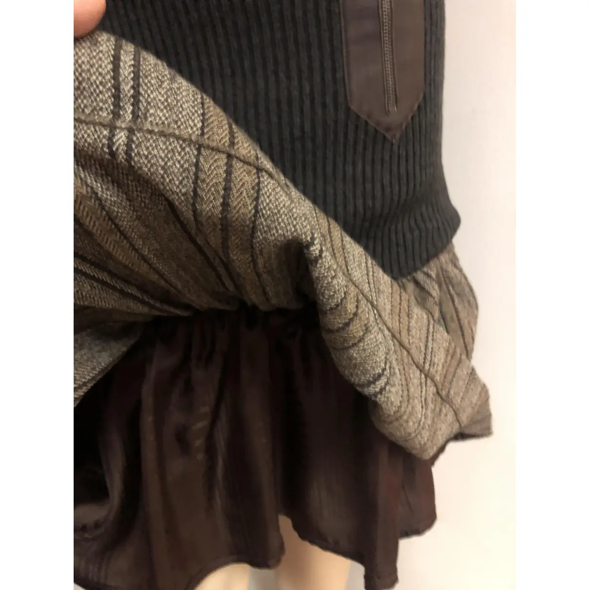Wool mid-length skirt John Galliano