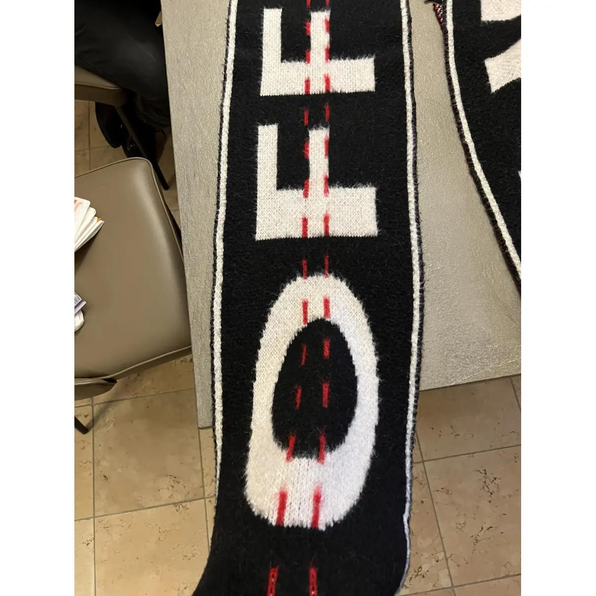 Wool stole Off-White