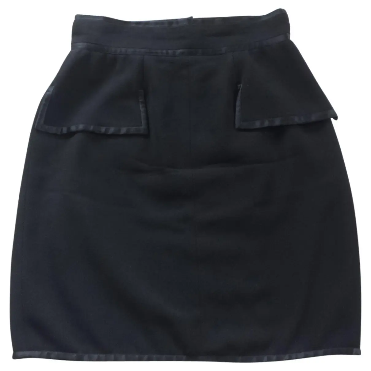 Black Wool Skirt Chanel - Vintage