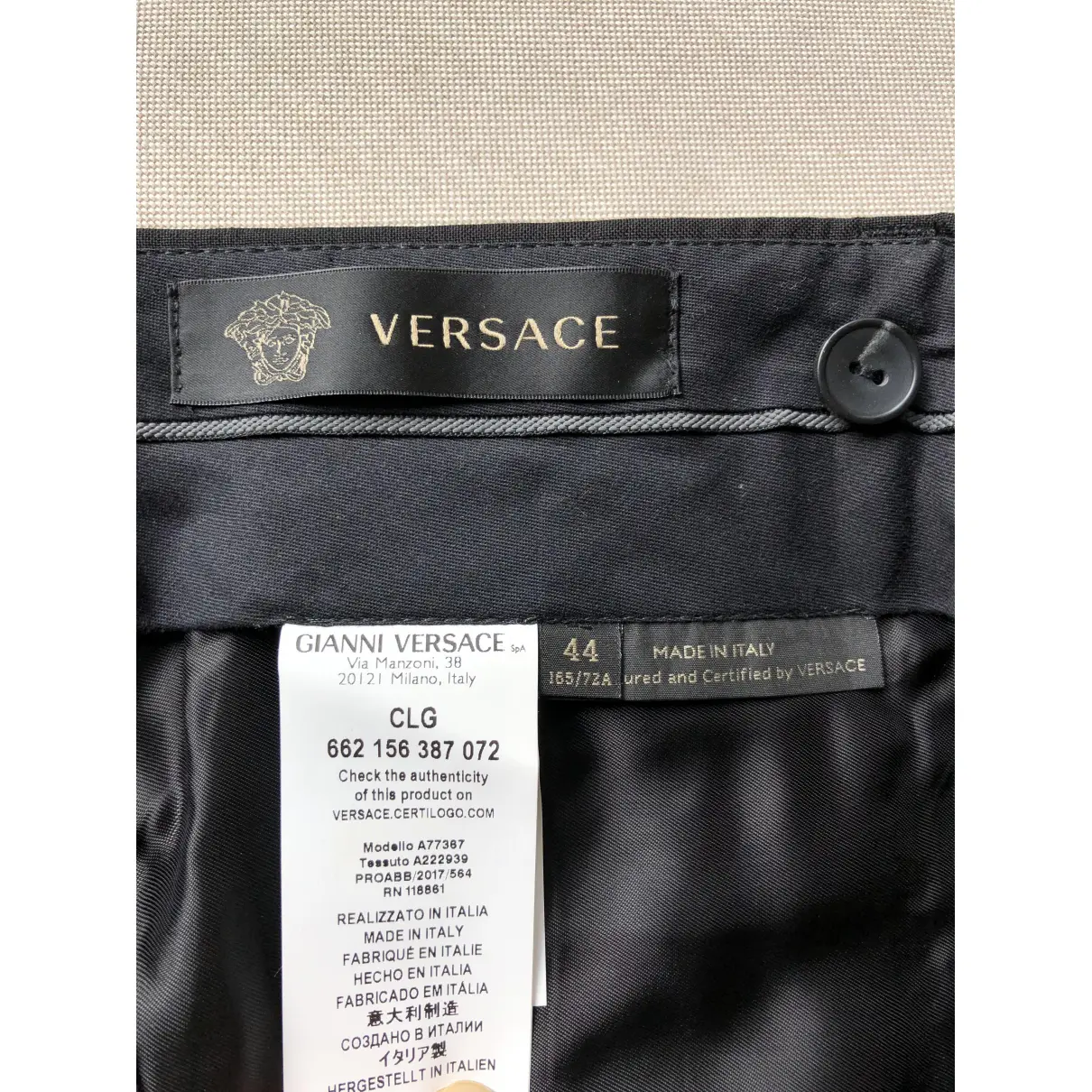 Wool suit Versace