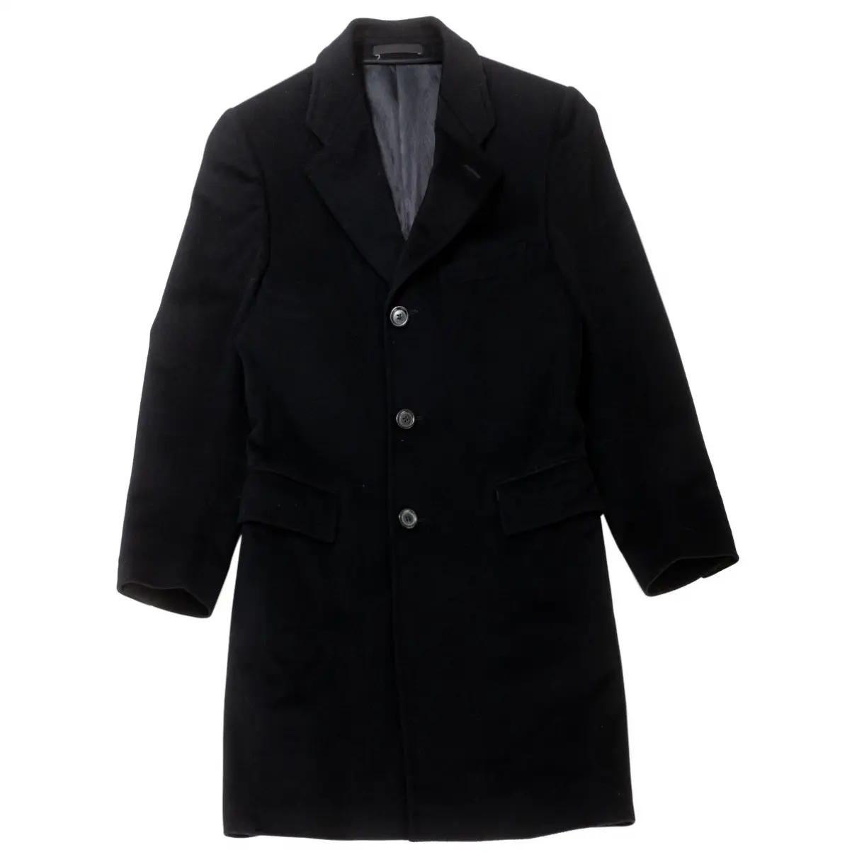 Black Wool Coat Yves Saint Laurent
