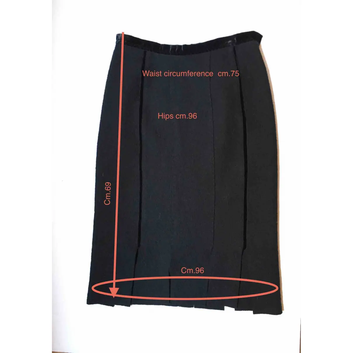 Wool mid-length skirt Yves Saint Laurent - Vintage