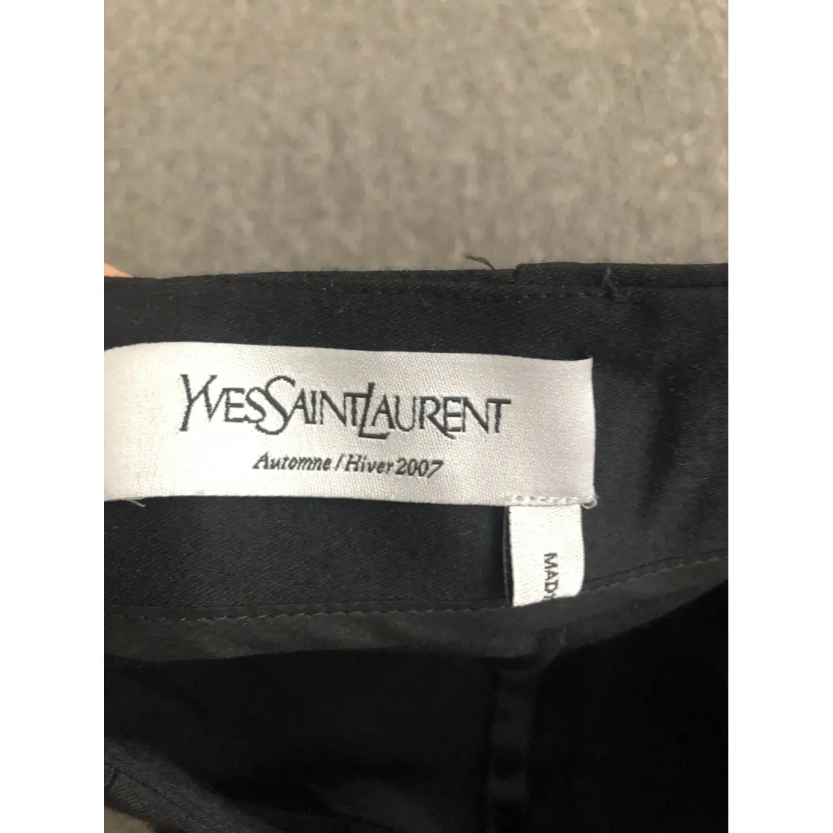 Wool straight pants Yves Saint Laurent