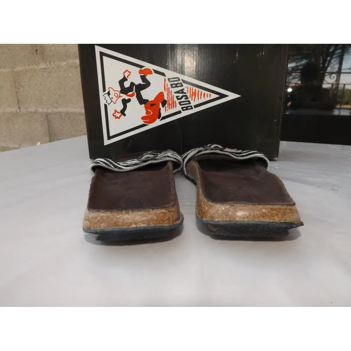Buy Bosabo Zebra print Leather Sandals online