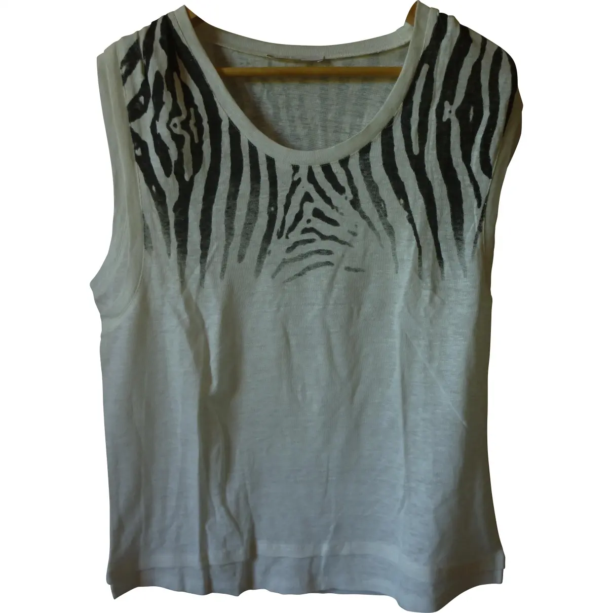 Zebra print Linen Top Maje