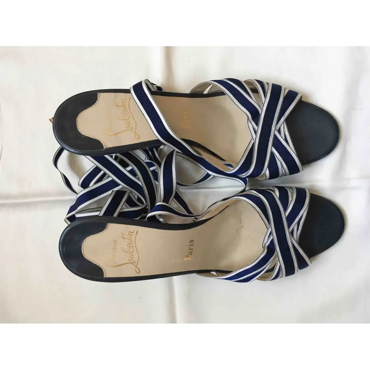 Buy Christian Louboutin Cloth sandal online - Vintage