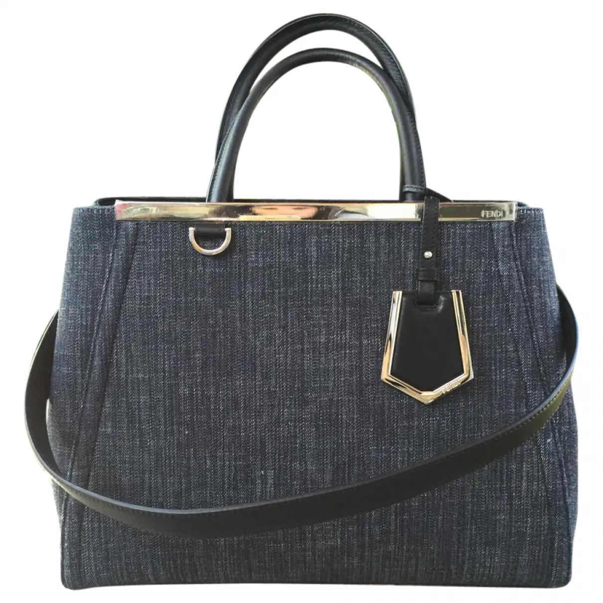 Blue Cloth Handbag 2jours Fendi