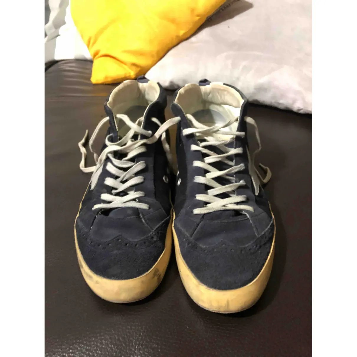 Buy Golden Goose Mid Star cloth high trainers online