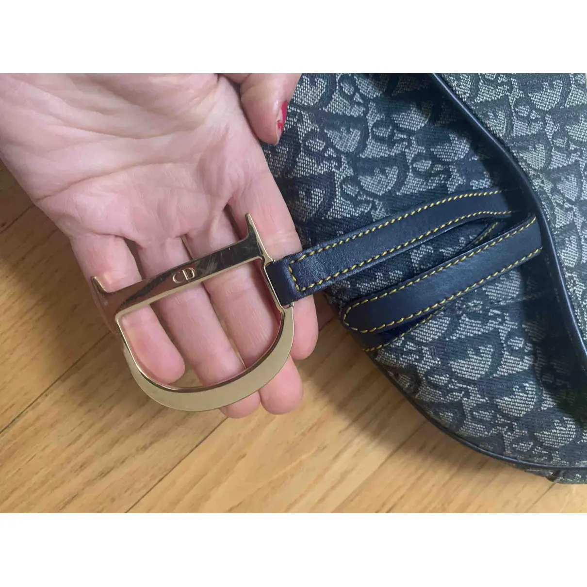 Saddle Vintage cloth handbag Dior - Vintage