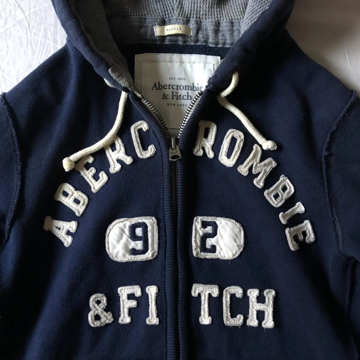 Buy Abercrombie & Fitch Blue Cotton Knitwear & Sweatshirt online